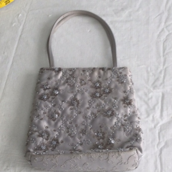 No name Handbags - Vintage Gray Beaded Women's Bag